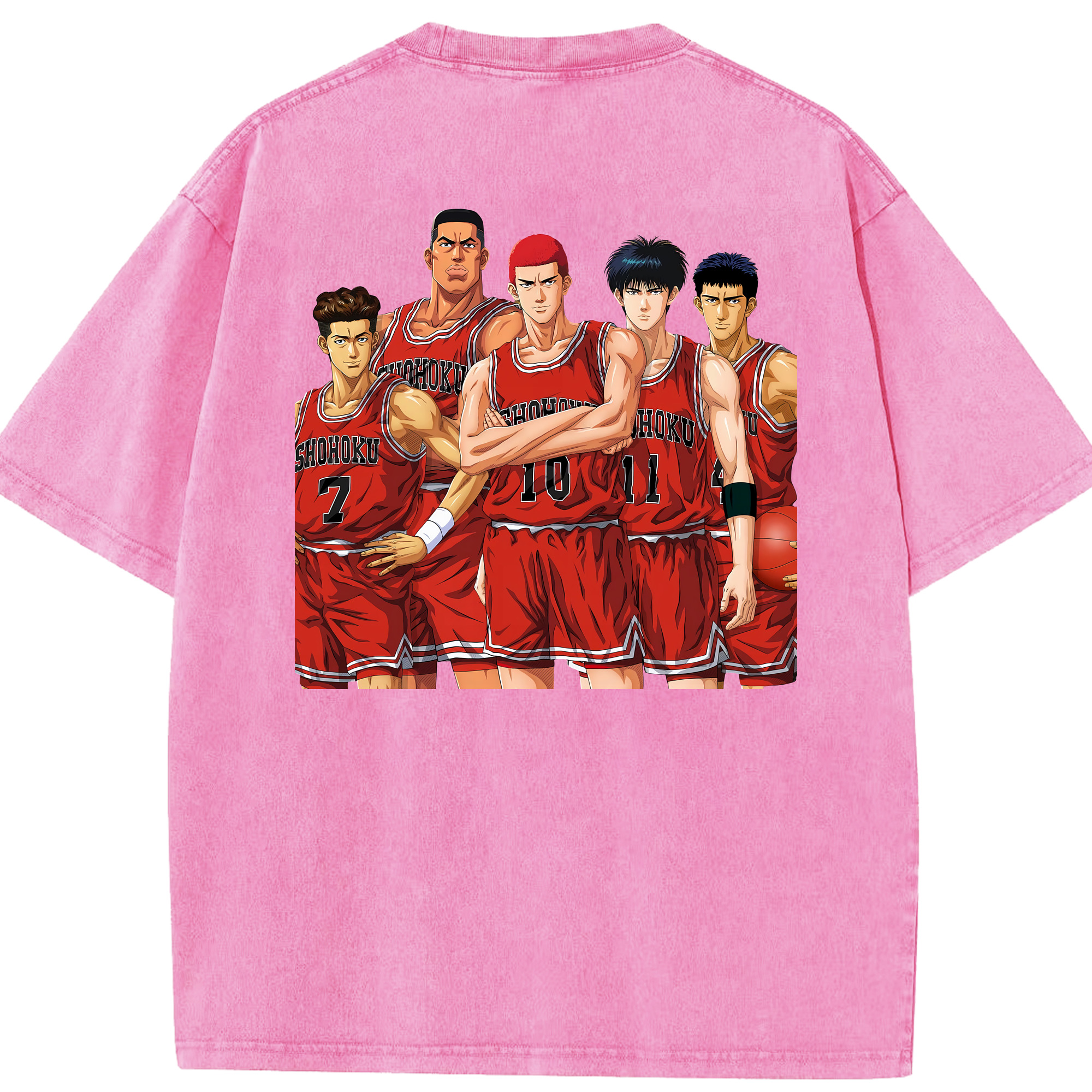 （画像用） SLAM DUNK／スラムダンク 綿100% ヴィンテージ風 半袖Tシャツ（背面プリント）